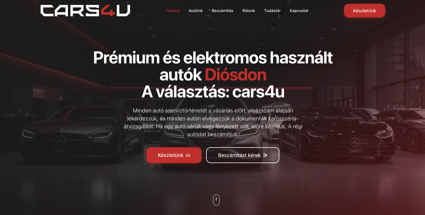 Cars4U — weboldal